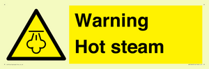 Warning Hot steam
